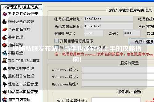 揭秘私服發(fā)布站,新手也能輕松上手的攻略指南!