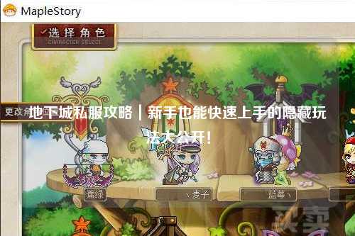 地下城私服攻略|新手也能快速上手的隱藏玩法大公開!