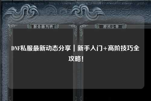DNF私服最新動態分享|新手入門+高階技巧全攻略!