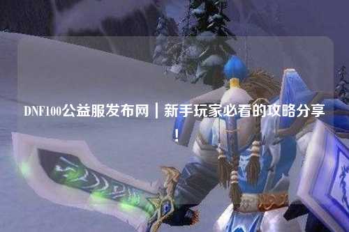 DNF100公益服發布網｜新手玩家必看的攻略分享！
