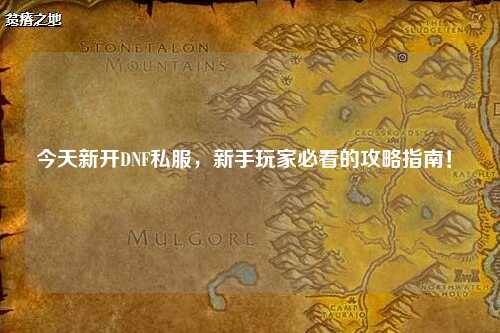 今天新開DNF私服，新手玩家必看的攻略指南！?