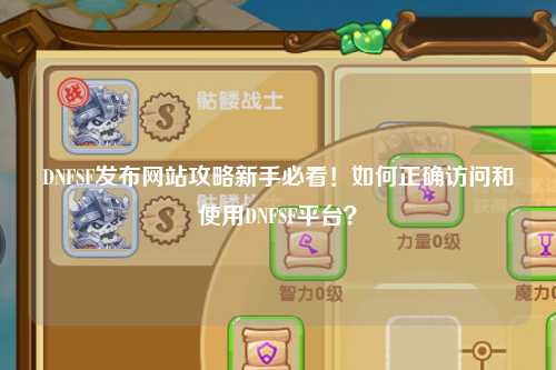 DNFSF發布網站攻略新手必看!如何正確訪問和使用DNFSF平臺?