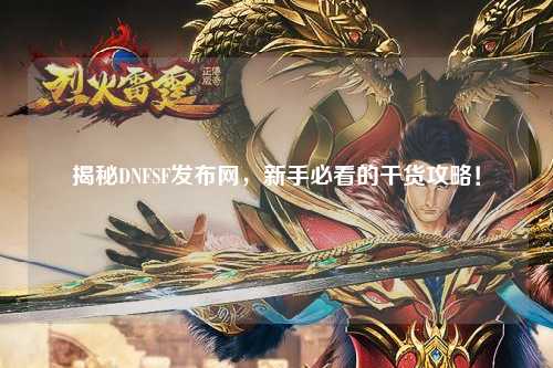 揭秘DNFSF發(fā)布網(wǎng)，新手必看的干貨攻略！