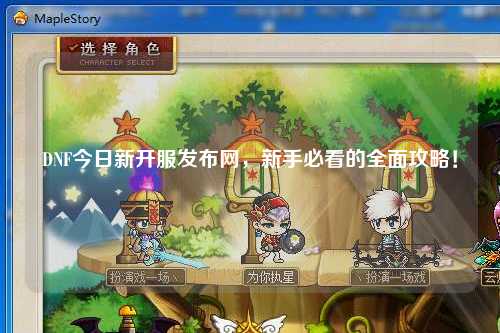 DNF今日新開服發布網，新手必看的全面攻略！