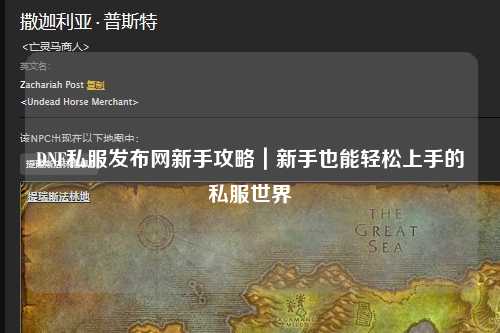 DNF私服發布網新手攻略|新手也能輕松上手的私服世界