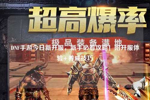 DNF手游今日新開服,新手必看攻略!附開服體驗+養成技巧