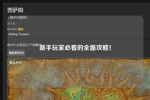 新手玩家必看的全面攻略！