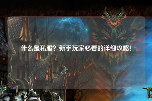 什么是私服？新手玩家必看的詳細攻略！
