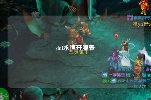 dnf永恒開服表