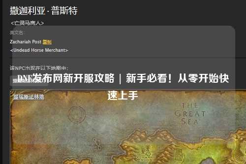 DNF發(fā)布網(wǎng)新開服攻略 | 新手必看！從零開始快速上手