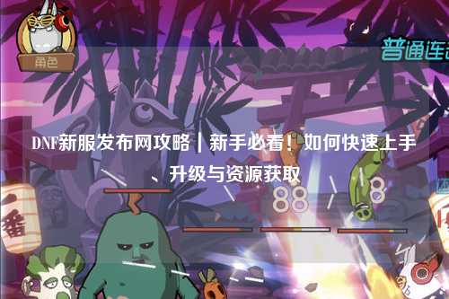 DNF新服發(fā)布網(wǎng)攻略|新手必看!如何快速上手、升級與資源獲取